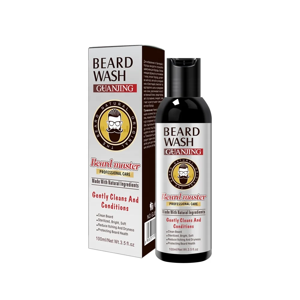 

Smoothing beard shampoo Natural Moisturizing Beard Cleaning Gel 100ml moustache washing shampoo