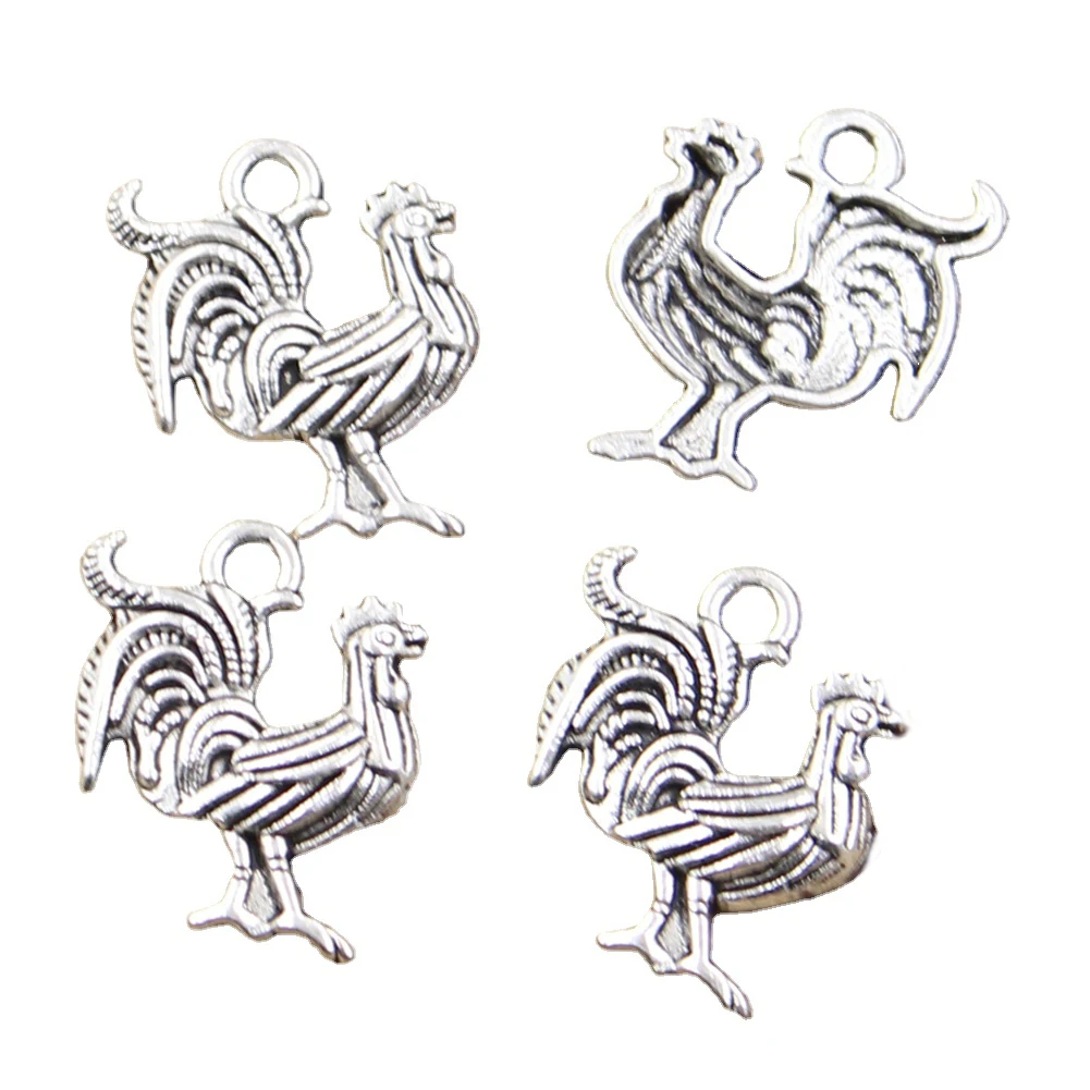 

Charms cock rooster 22x18mm Tibetan Silver Color Pendants Antique Jewelry Making DIY Handmade Craft