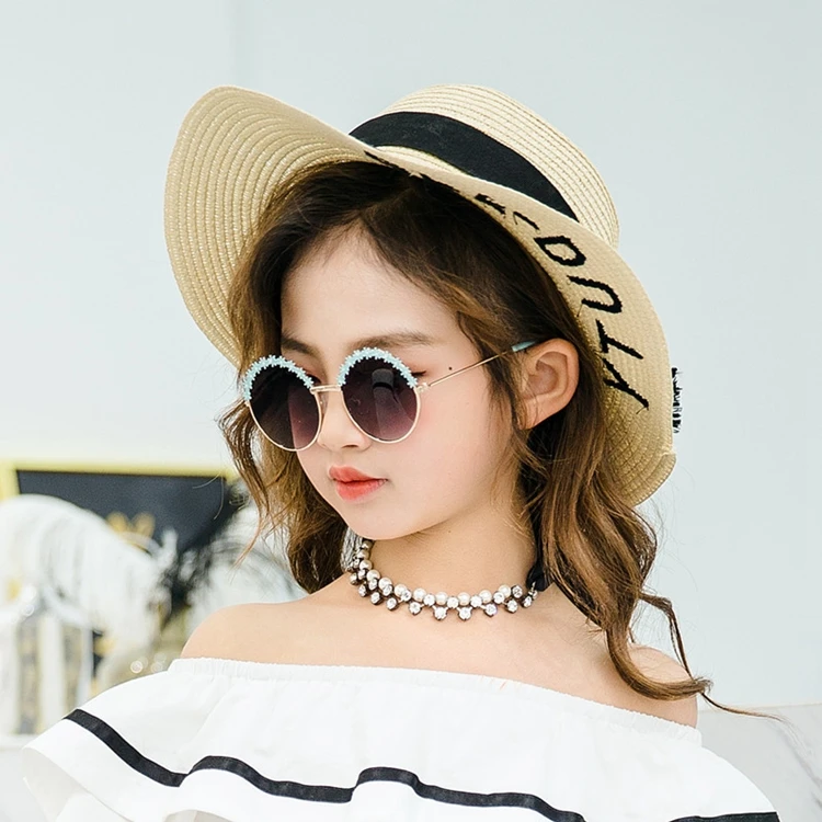 

Yiwu Manufacturers Direct Sale Of Children'S Fashion Retro Round Metal Flower Sunglasses Kids, Mix color or custom colors