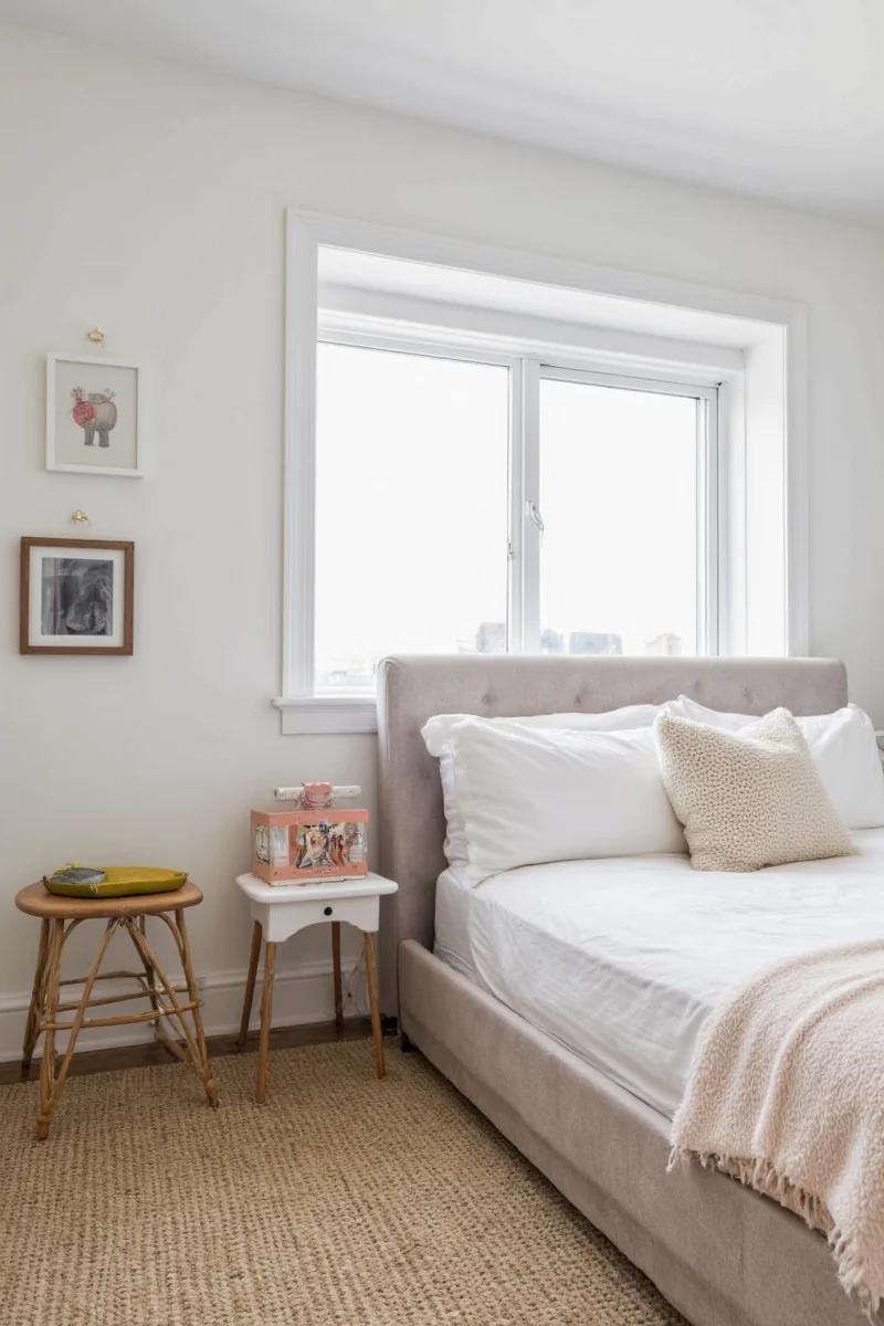 Cozy reading nook with bean bags and books
