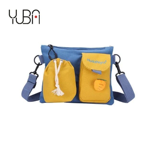 

Boy Color matching handbag shoulder bag custom wholesale 2021 Wide shoulder strap tote bag canvas for girl, Customizable