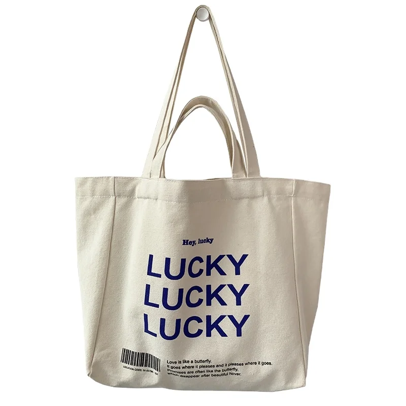 

OEM designer custom all-match outdoor cotton canvas tote bag large shopping handbag, Customizable