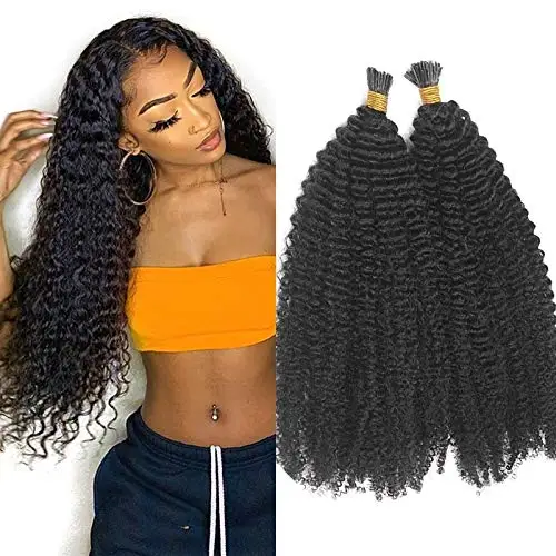 

Wholesale Cuticle Aligned Raw Cambodian Hair Double Drawn #1b Natural Black Virgin Hair I Tip Hair Extensions Kinky Curly