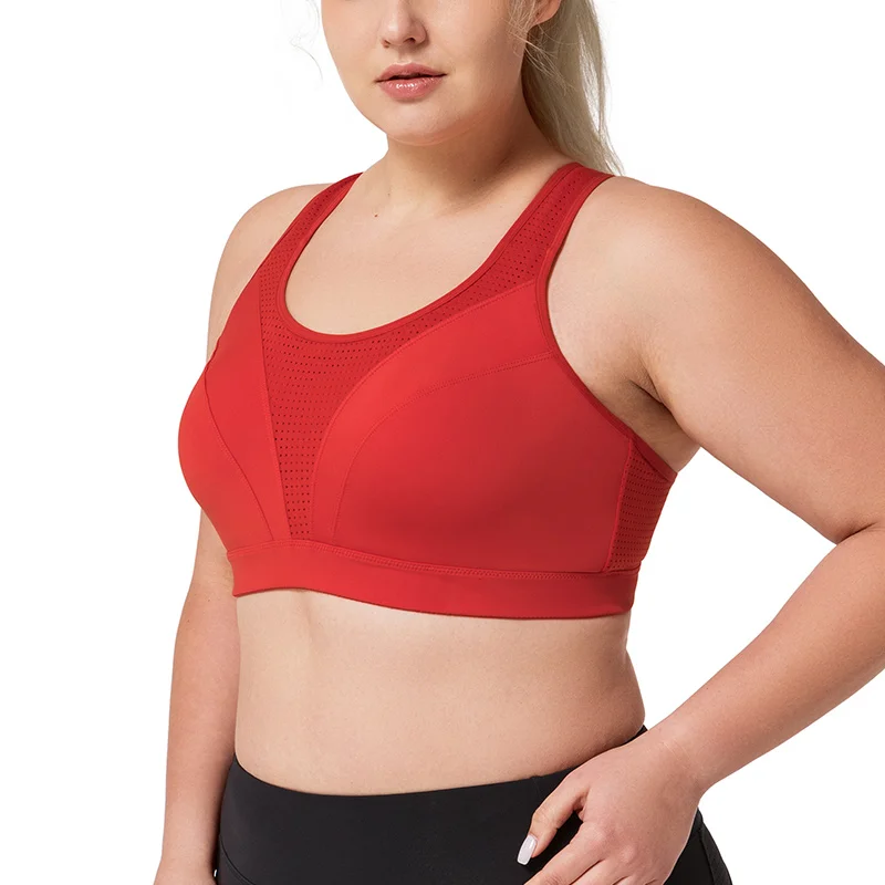 

Top Seller High Impact Adjustable Straps Plus Size Sports Bra for Fat Women