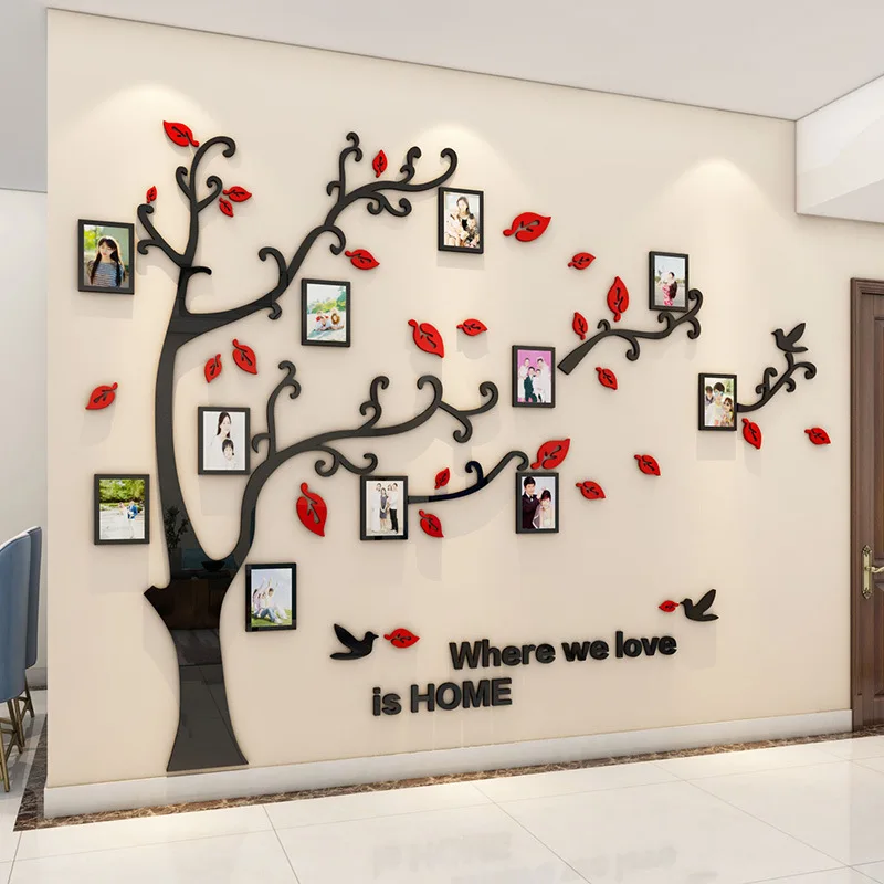 

2021 Newest Large 3D DIY Photo Tree PVC Wall Decals/Adhesive Family Wall Stickers Mural Art Home Decor