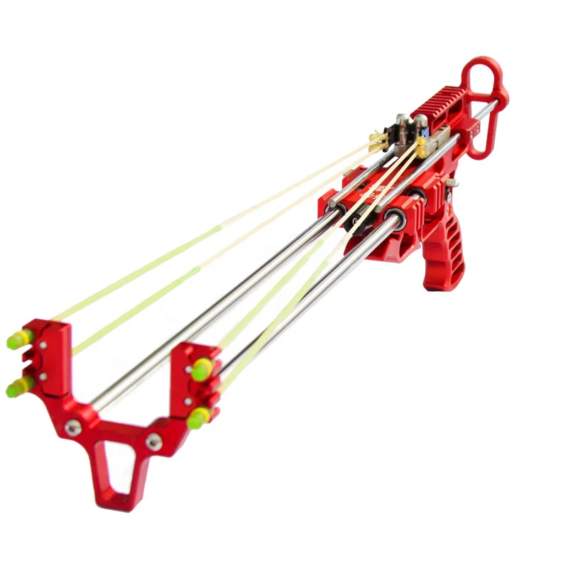 

Rubber Slingshot Outdoor Hunting Shooting Slingshot Rubber Band Catapult Metal Chinese Professional Slingshot telescopic sight, Silver / red / silver