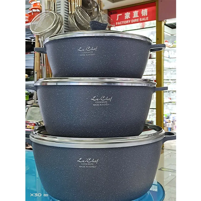

wonderchef home kitchen appliance korean cheap food grade aluminum nonstick cookware sets, Customized color