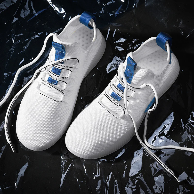 

Fashion Design Men Sports Casual Shoes Running Breathable White Sneakers