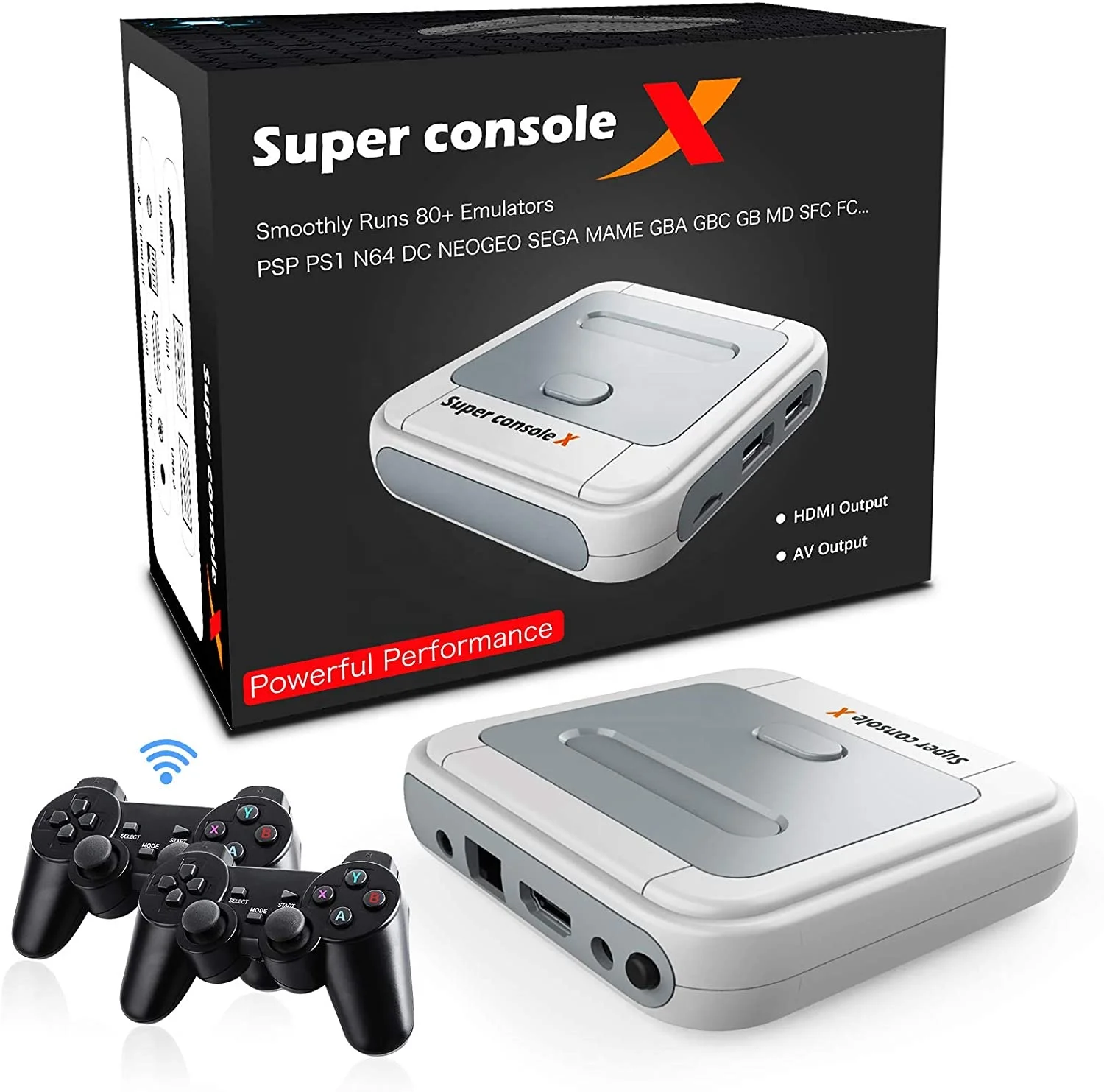 

Super Console X Retro Mini TV Video Wireless Controller TV Game Console For PS1/N64/DC/ Built-in 50 Emulators with 40000 games