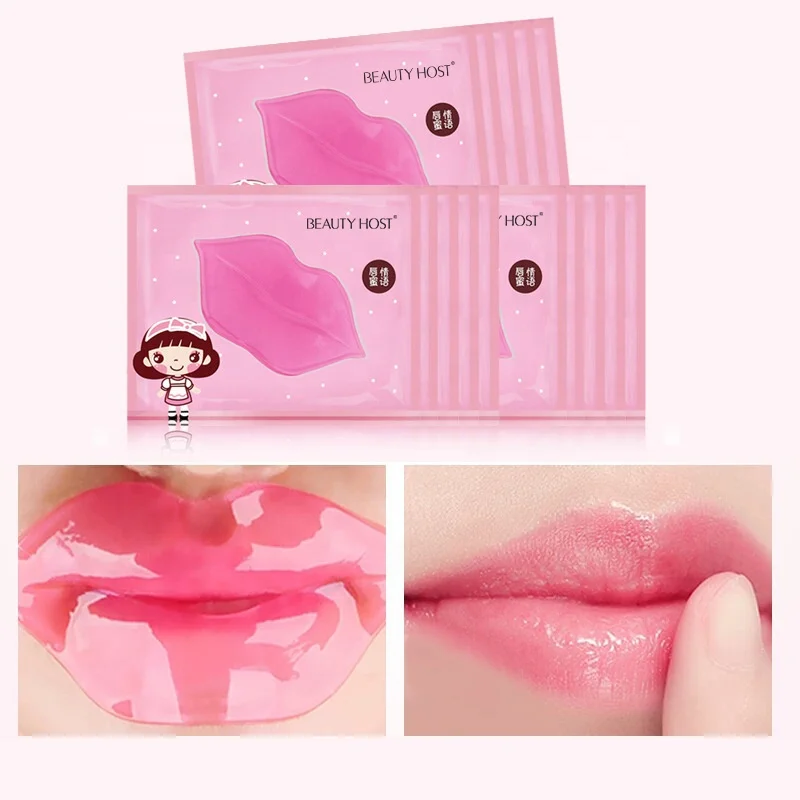 

OEM Private Label Wholesale Pink Collagen Crystal Lip Mask Make Your Lip Attractive and Sexy, Pink,gold