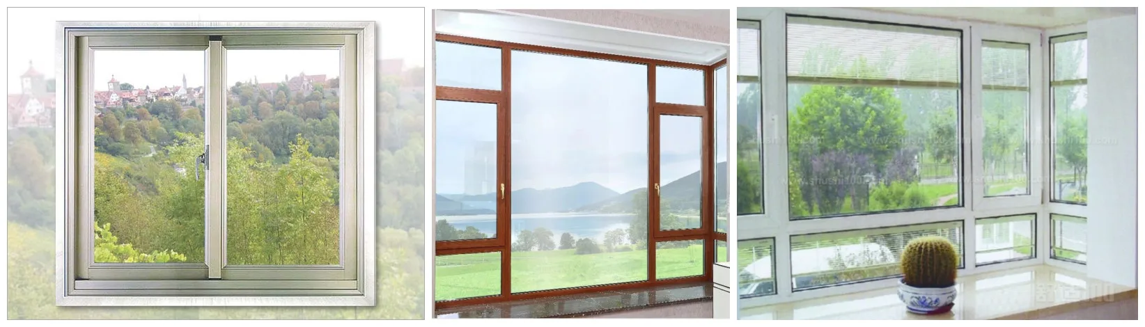 Factory price house window glass design with aluminum  frame with rectangle shape