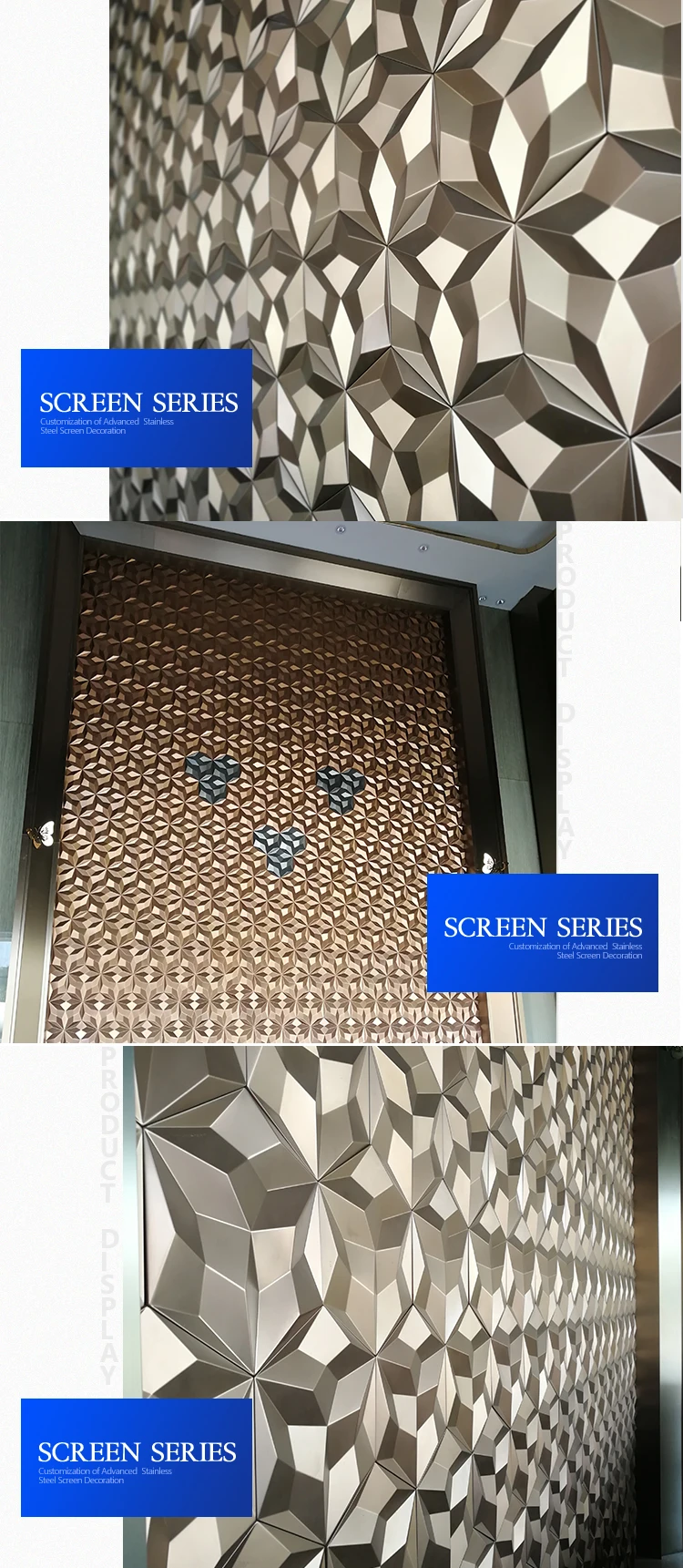 3d hexagon laser panel wall decor modern carved decorative stainless anti sound living room wall panel