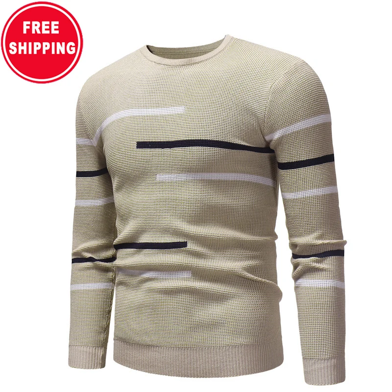 

Autumn winter new style casual men's pullover sweaters fashion comfortable bottoming round neck knit sweater
