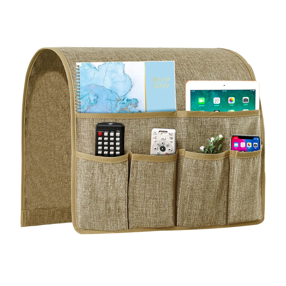 

Wholesale price customized color convenient folding storage hanging bedside armrest organizer for sofa