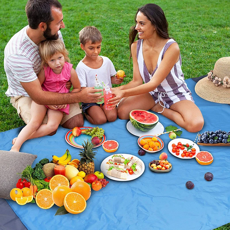 

Beach Blanket Sand Proof and Waterproof Pocket Sized Picnic Mat Quick Drying Nylon Best Outdoor Camping Beach Mat, Blue, black, yellow, etc