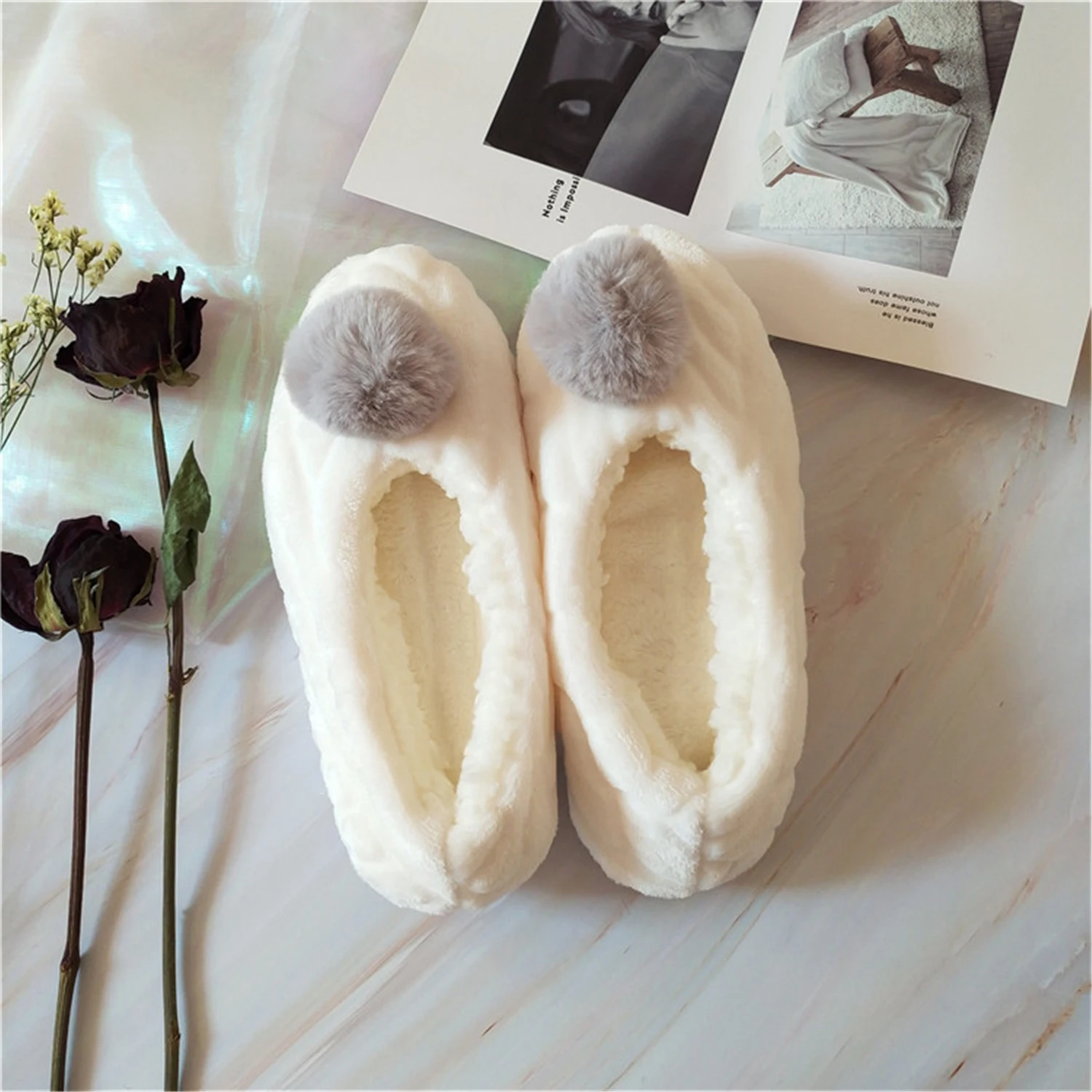 

Fashion Best Indoor maternity shoes floor slippers cheap price shoes for women girls plush slippers, White, blue, pink