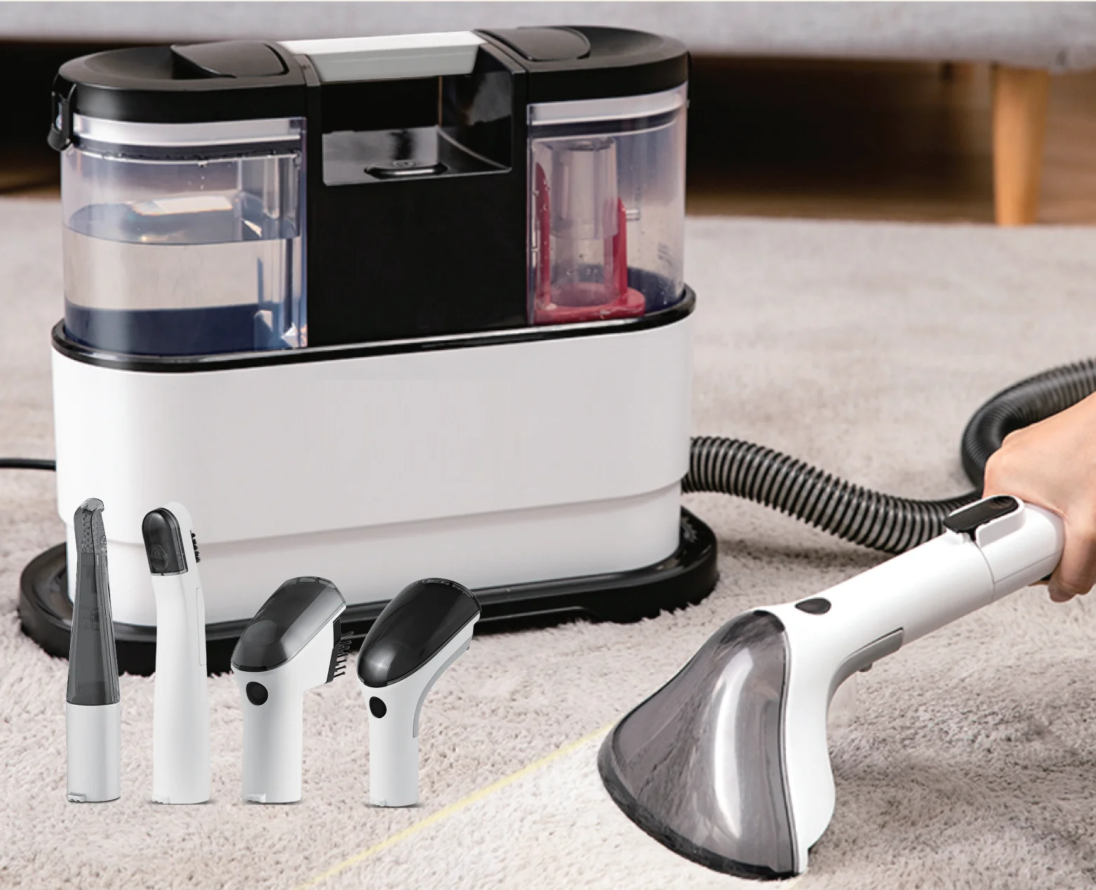 

Portable Vacuum Wet and Dry Sofa Carpet & And Upholstery Spot Cleaner