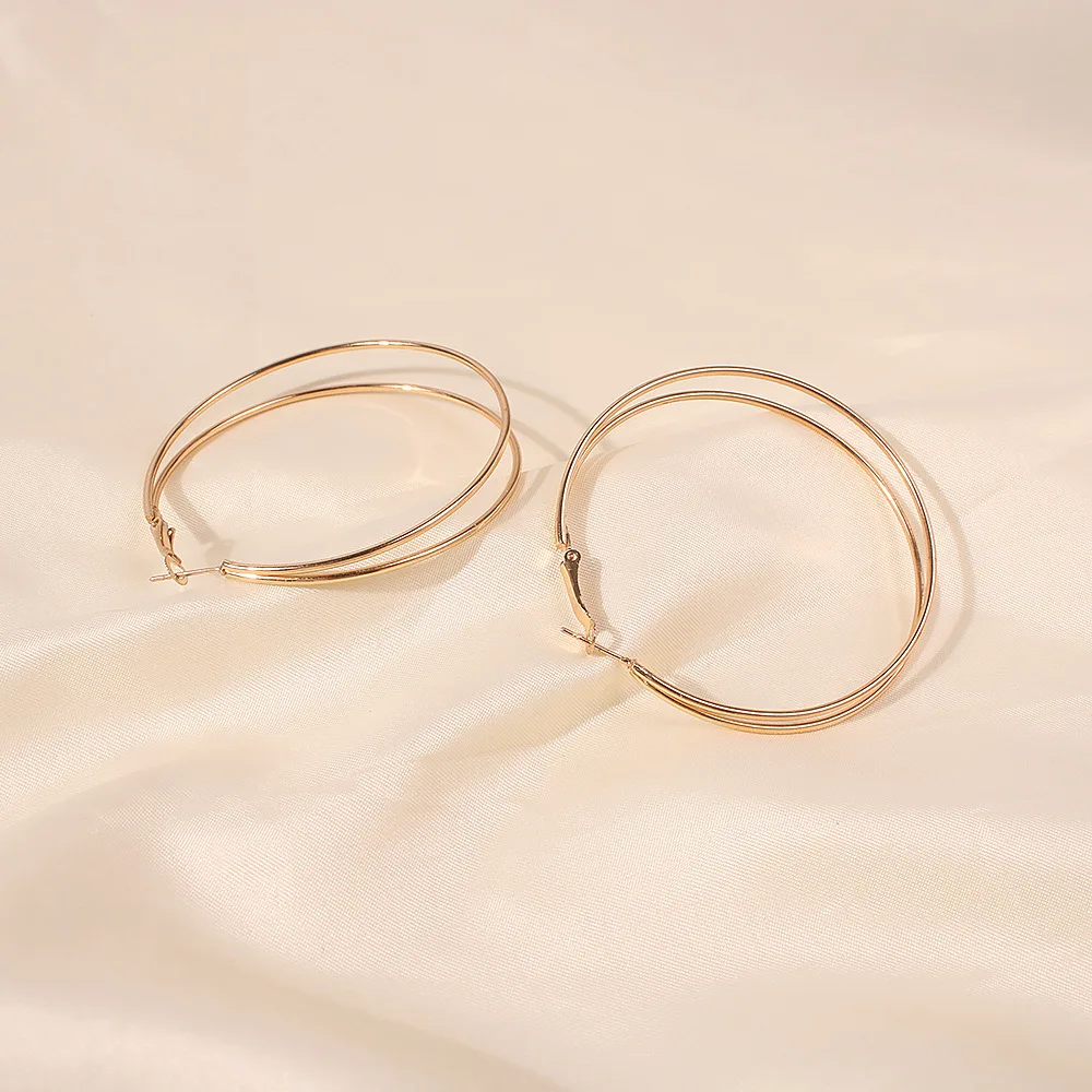 

Big Earrings Women Dangle Alloy Ear Hook 2pcs Earring Round Traditional Earrings For Women