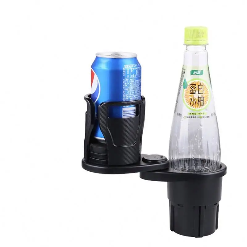 

Plastic portable cheap car auto bottle storage box TOLag car cup holder with 360 degree rotating adjustable base, Black