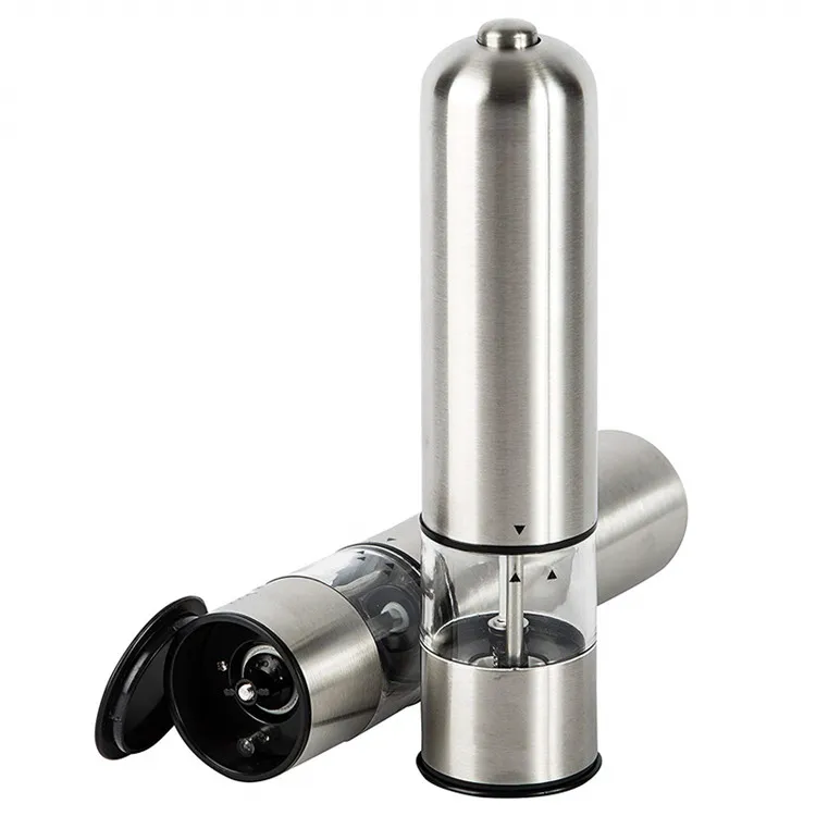 Electric Sea Salt Mills Stainless Steel Spice Mills Salt and Pepper Grinder