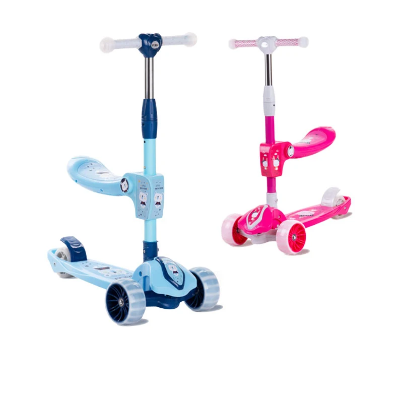 

Toddler Adjustable Height Baby Scooter, Children 3 Wheel Baby Scooter/