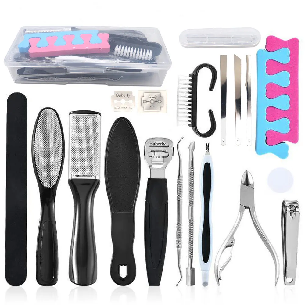 

18 in 1 Dead Skin Removes Pedicure Foot Callus Remover Tools Beauty Foot Treatment Rasp Files Kit