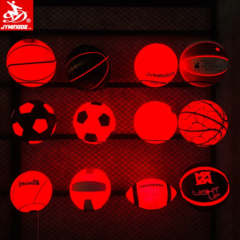 

Glow in dark LED light up basketball with high grip basket ball light, Customize color