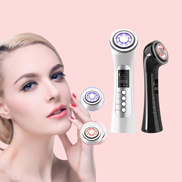 

Photon Light Home Therapy RF EMS Skin Rejuvenation Face Lifting Tightening Massage Best RF Skin Tightening Face Lifting Machine, White black