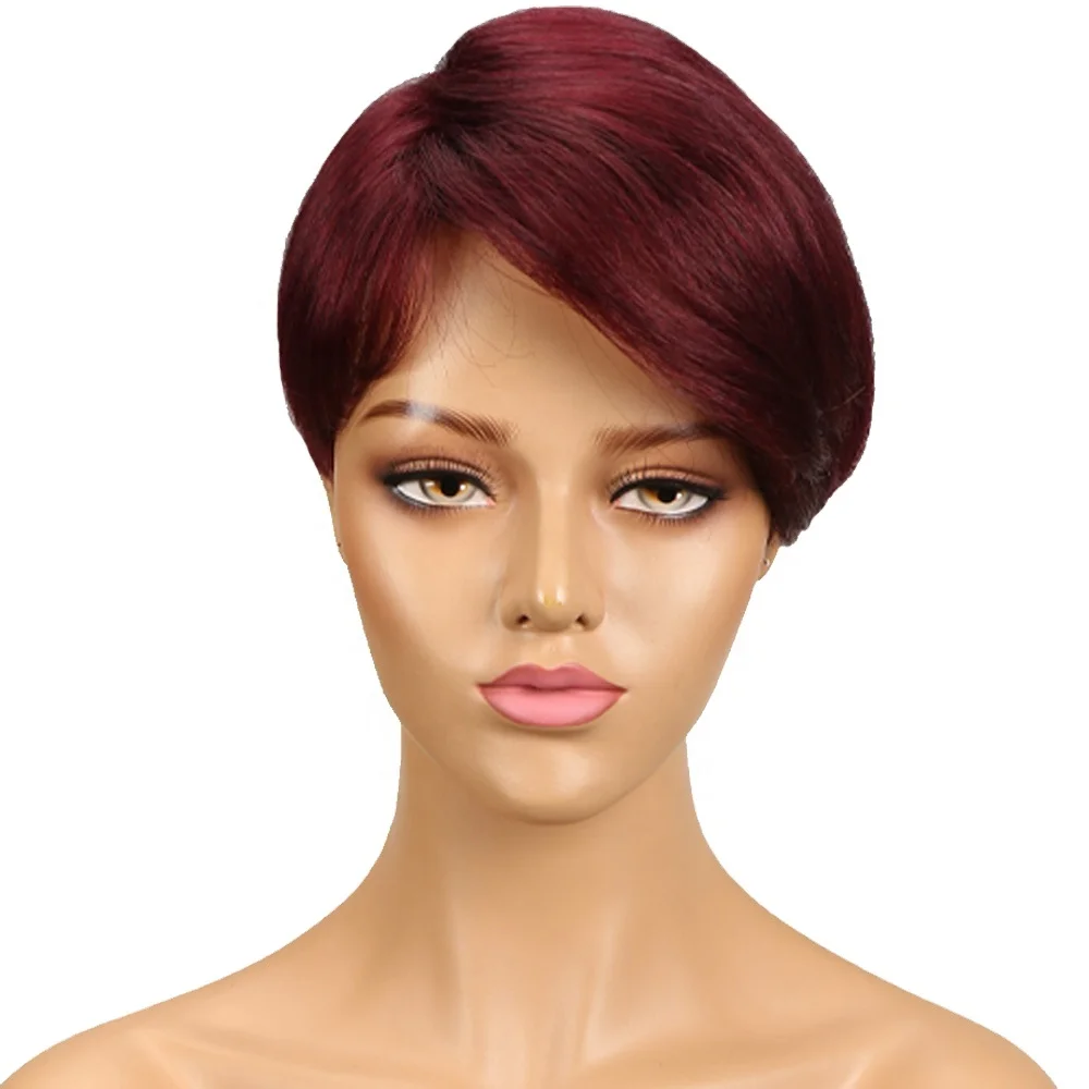 

Human hair wigs cuticle aligned straight brazilian short silicone cap 10a virgin highlights pink loose curl/wave human hair wig