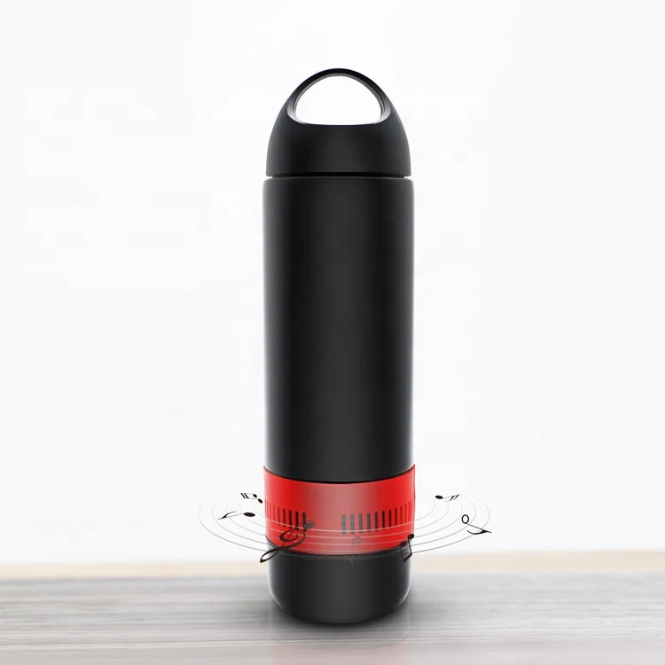 

Outdoor sports waterproof stainless steel smart water bottle car wireless mini potable speaker