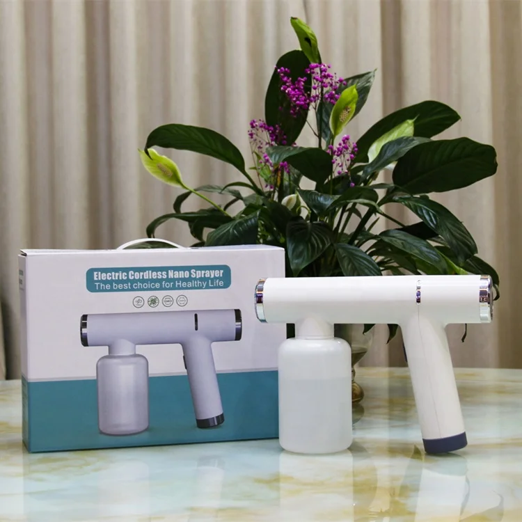 

Atomizer nano sprayer eatomizer spray gun disinfection electro magnetic nano steam egypt Wireless steam egypt, White