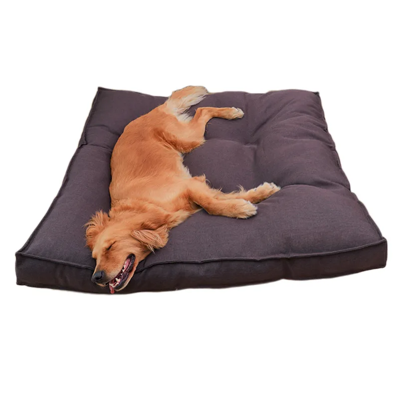 

Large Beds Washable Cushion Waterproof Soft Portable Pet Sleeping Warming Customize Dog Mat Bed, As picture