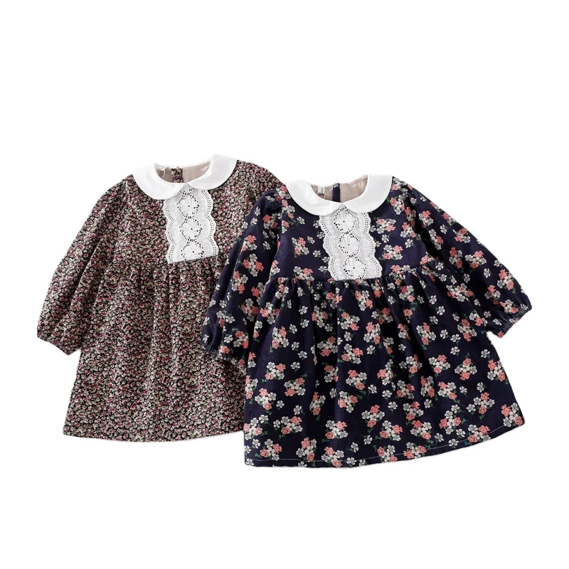 

Comfortable children casual dresses kids long skirt girls' floral dress, As picture