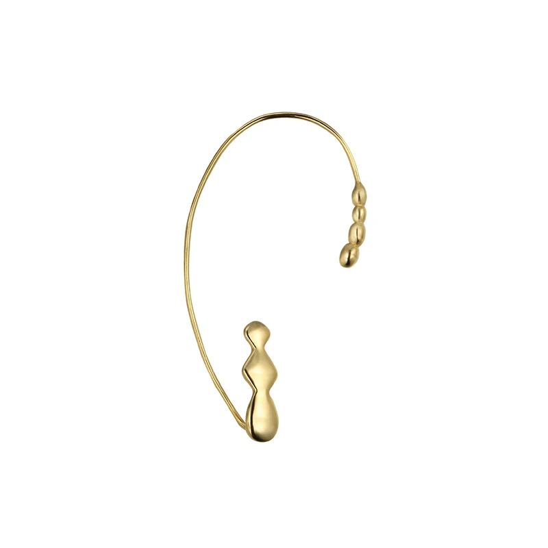 

fashion eBay Amazon minimalist earring factory 925 sterling silver big ear cuff women, 18k gold plated/rhodium plated