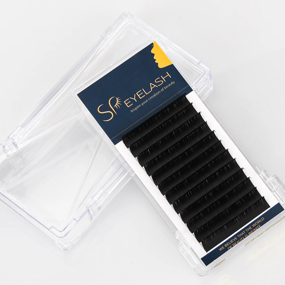 

Premium Korean Eyelash Extension C Curl 0.05 Classic Lashes Silk Individual Volume Eyelash Extensions Private Label, Black