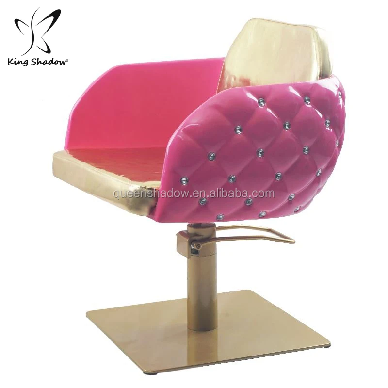Beauty Salon Furniture Pink Soft Styling Chair Hydraulic Hairdressing