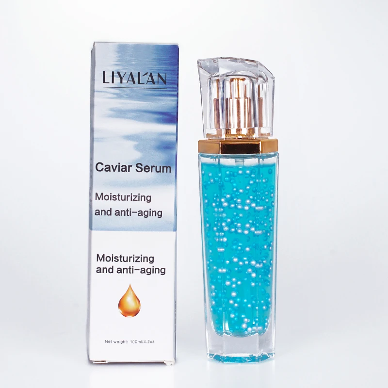 

OEM ODM wholesale face skin organic anti aging anti wrinkles whitening face blue caviar serum