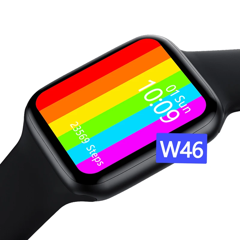 

W46 smart watch serie 6 android ios phone New 2021 shenzhen sport bracelet wrist band water proof running wear iwo 12 smartwatch