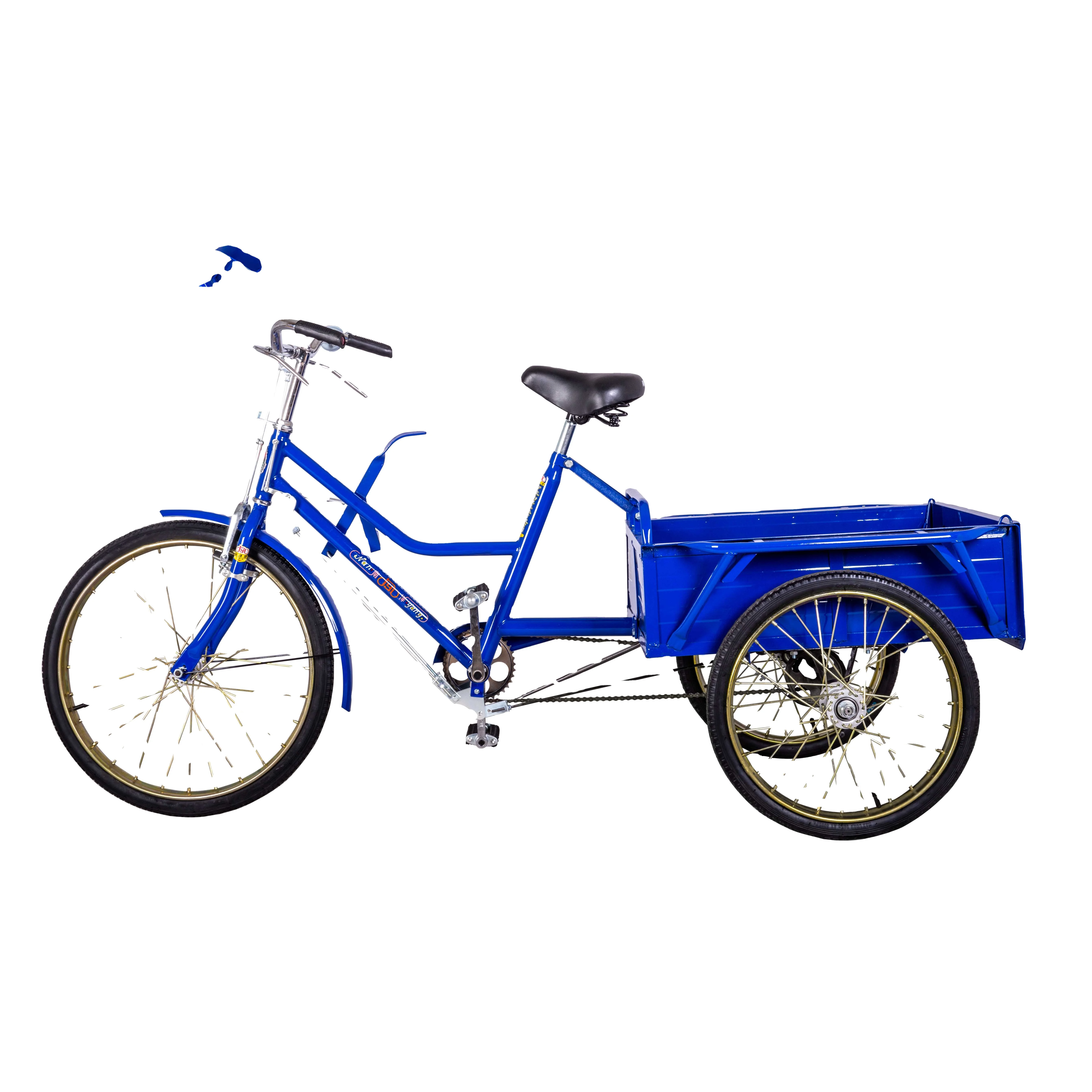 

Rickshaw three wheel bicycle cargo tricycle rear cargo box to take goods