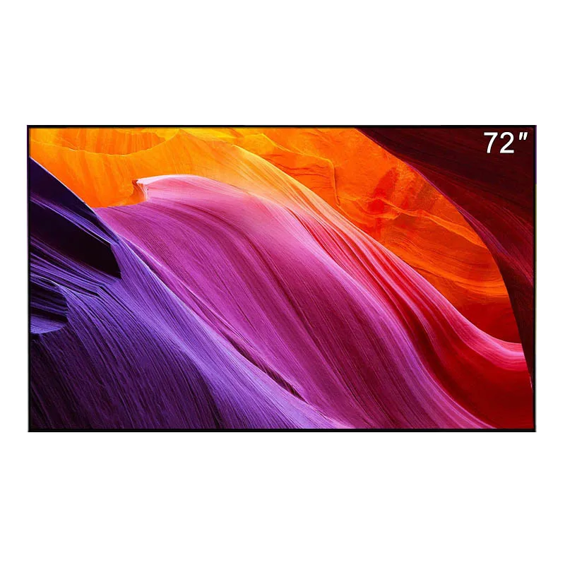 

Wholesale price 72'' high quality 4k Black Crystal long throw fixed frame narrow projector screen anti-light projection screen