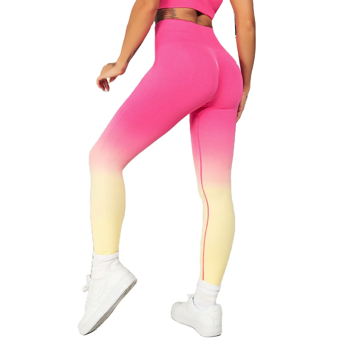 

In Stock Tie Dye Yoga high waist butt lift hip Seamless Leggings for Women