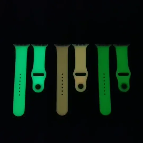 Hmj Glow In Dark Luminous Silicone Watch Strap Replacement Band For Iwatch Buy Noctilucent