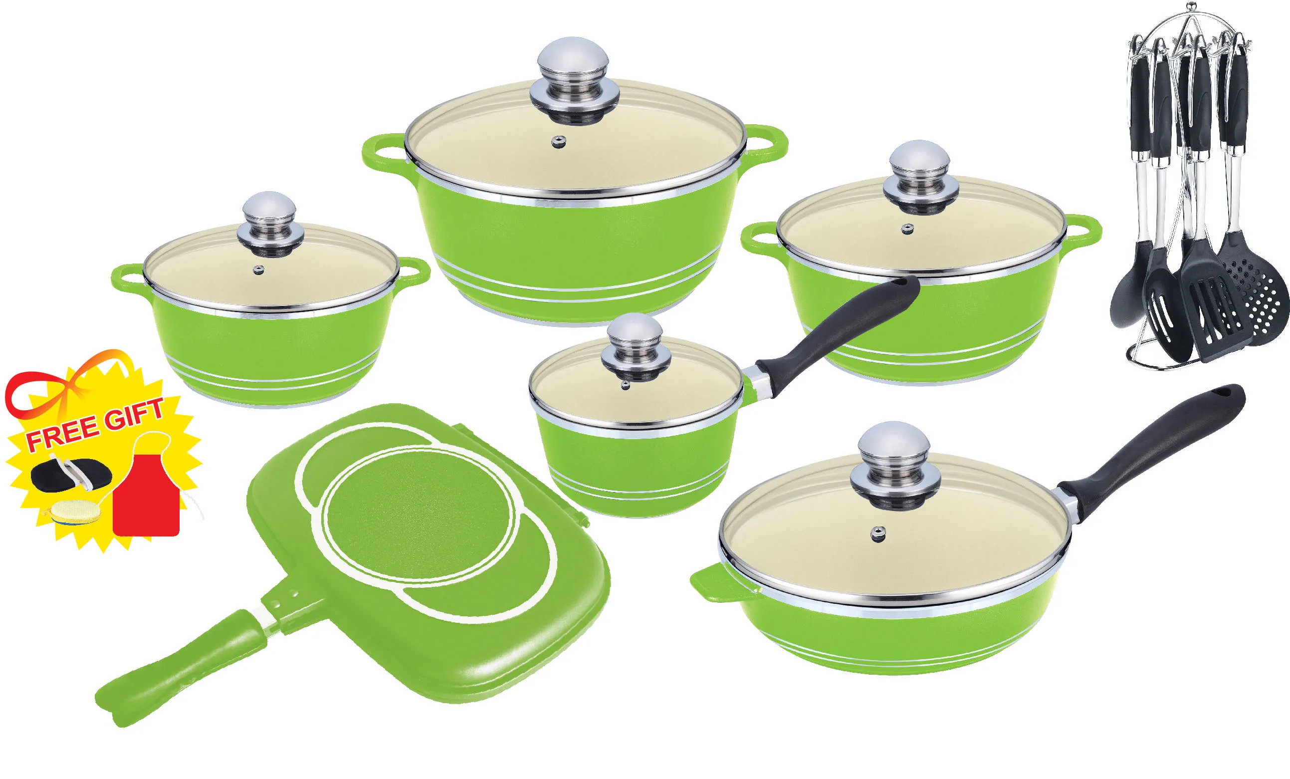 10pcs Italy Dessini Cast Aluminum Cookware Set/kitchenware Set With Non