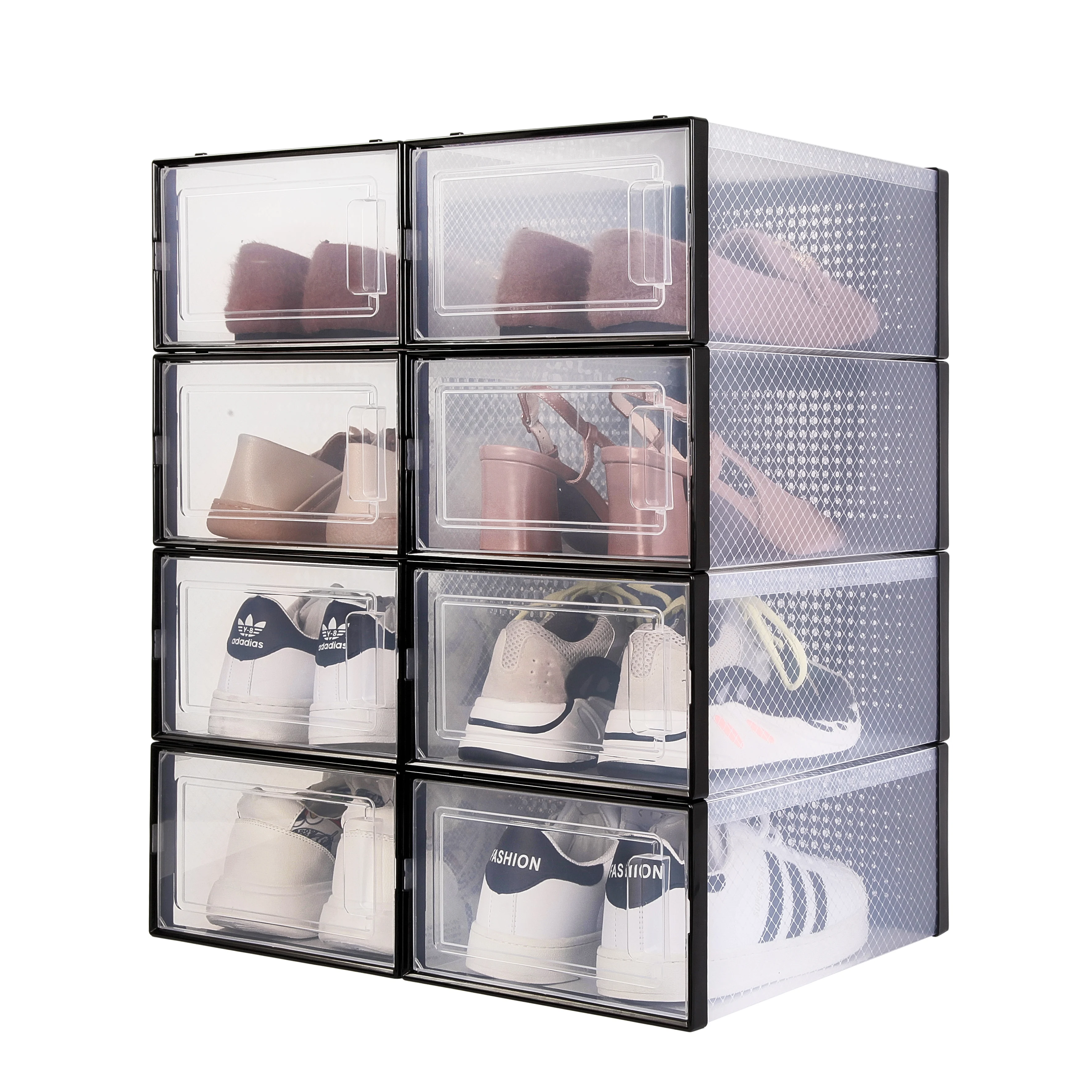 

Hot Sales Cheap Home Storage Custom PP Clear Foldable Plastic Shoe Box
