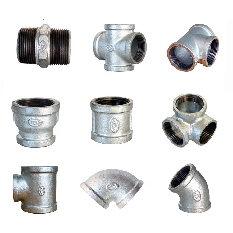 Galvanized Carbon Astm 197/asme B16.3 Elbow Tee Malleable Cast Iron ...