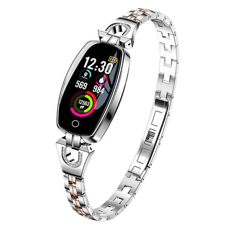 

Amazon Hot Sale Female Smartwatch smart bracelet Popular Lady Women Fitness Tracker Relojes Inteligentes BP HR H8 Smart Watch