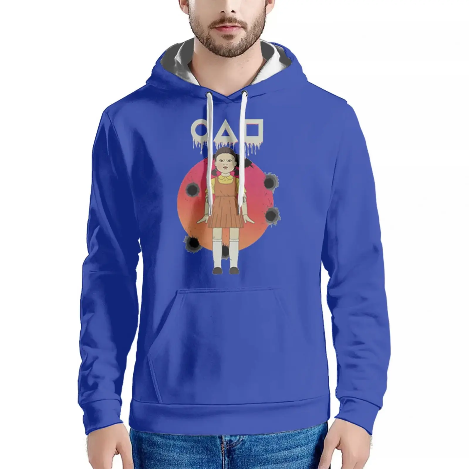 

Made In China Superior Quality Female Cropped Hoodie Squid Game men's Zip Hoodies, Red