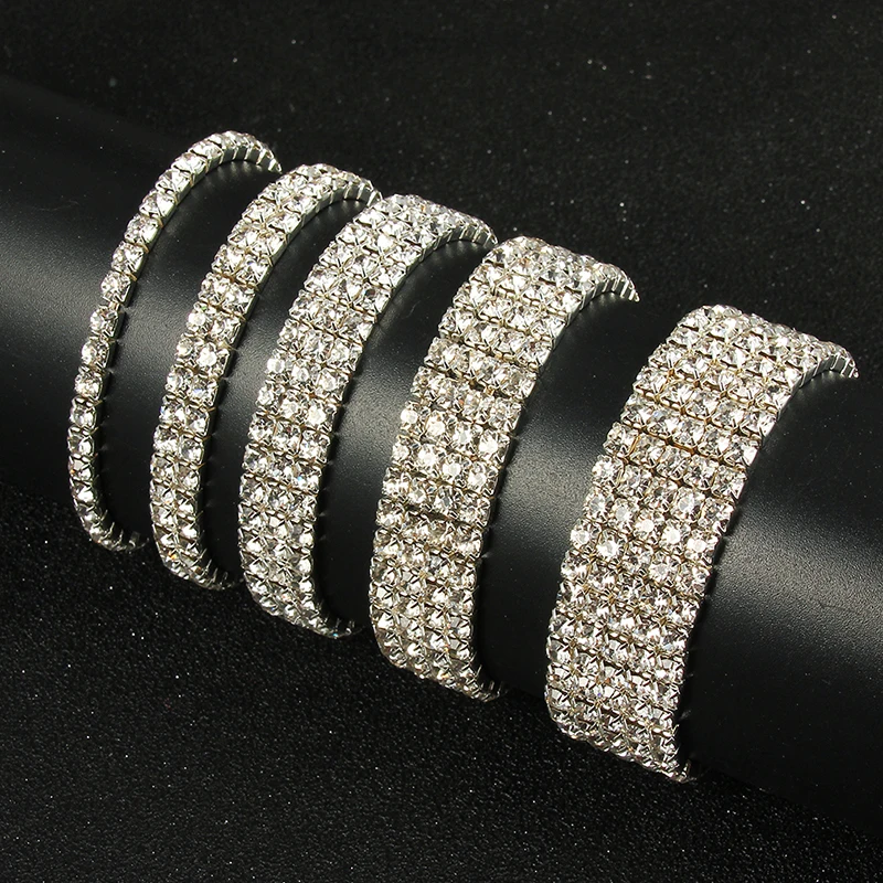 

New Fashion Rhinestone Choker Bracelet Torques Collar Women Statement Jewelry, Picture