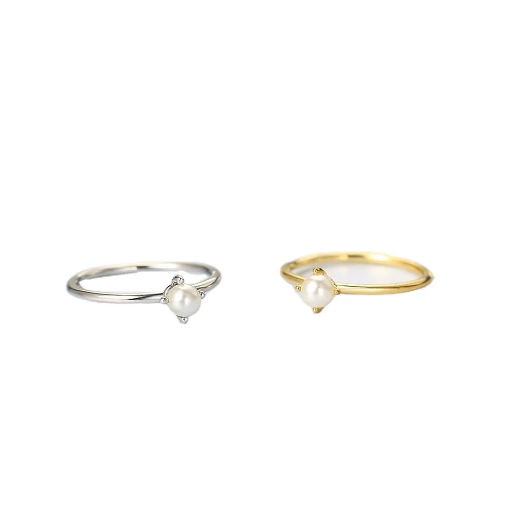 

Ozy Moon Pearl Women'S Ring With Real Gold Plated Fine Tail Ring Accessories
