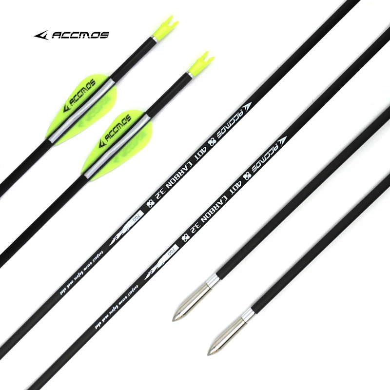 Accmos New 40t Carbon Arrow Id3.2mm Spine 350 400 500 600 700 800 1000